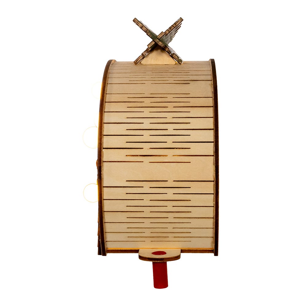 Kurt Adler 6.69-Inch Battery Operated Wooden Lighted Camper Van